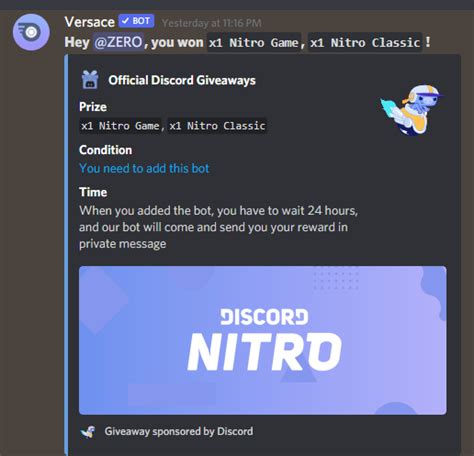 versace discord bot giveaway|GiveawayBot .